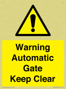 Warning Automatic Gate Keep Clear